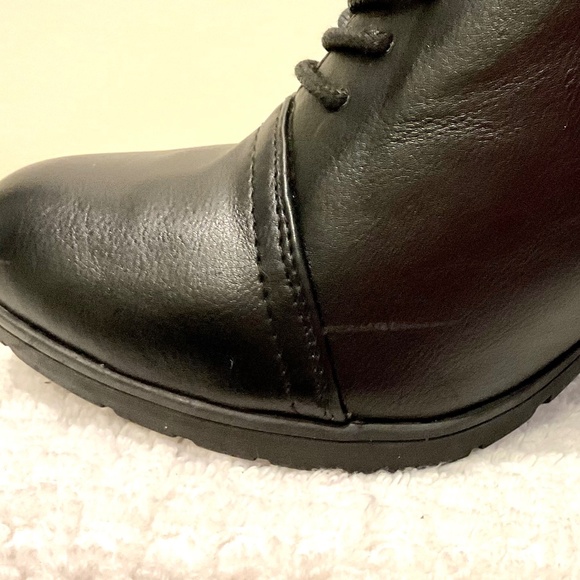WHITE MOUNTAIN BLACK SAMMIE OXFORD LACE UP HIGH HEEL ANKLE BOOTS SZ 7.5 - Picture 11 of 12